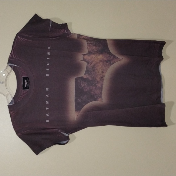 Batman Begins Movie Promo T-Shirt XS Mauve S2005 Nwot - Picture 1 of 6
